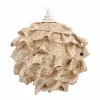 Champagne Bauble With Ruches | 8 Cm