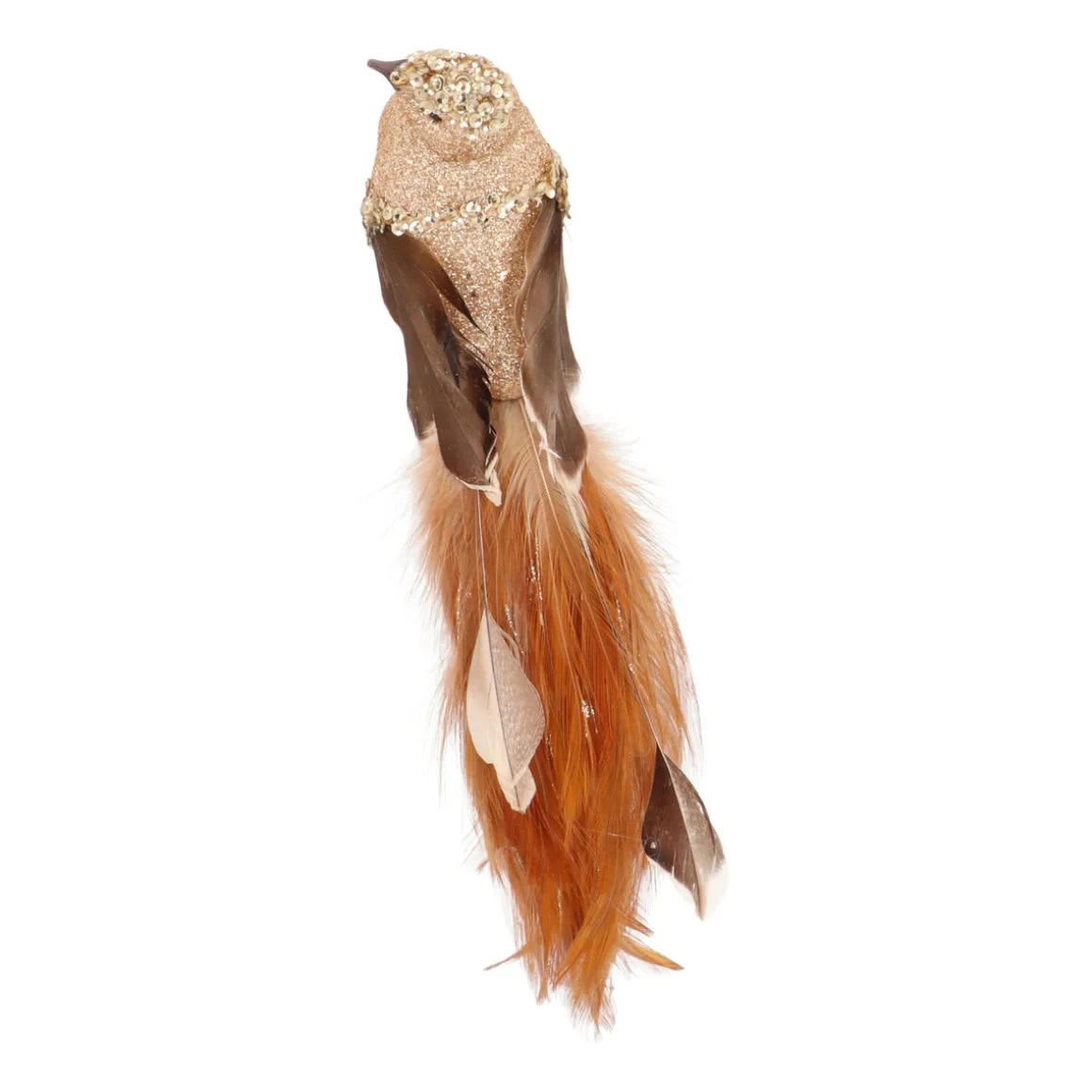 Champagne Hummingbird On A Clip With Glitter