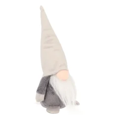 Cheerful Fabric Gnome In Taupe