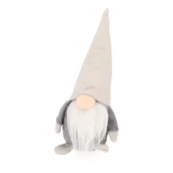 Cheerful Fabric Gnome In Taupe
