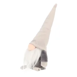 Cheerful Fabric Gnome In Taupe