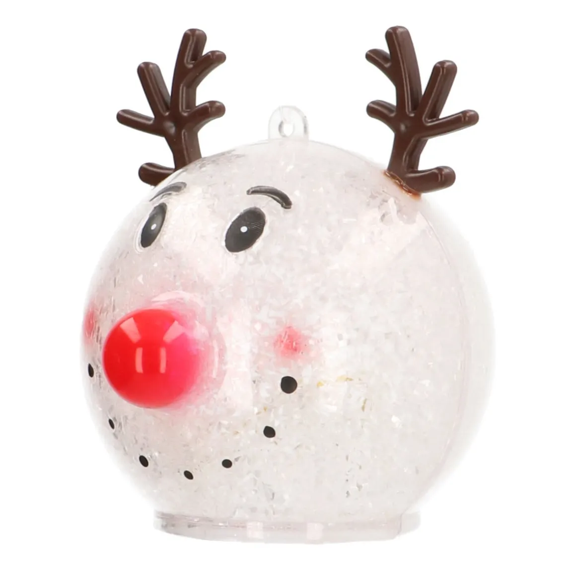 Christmas Bauble Reindeer 8 Cm With LED