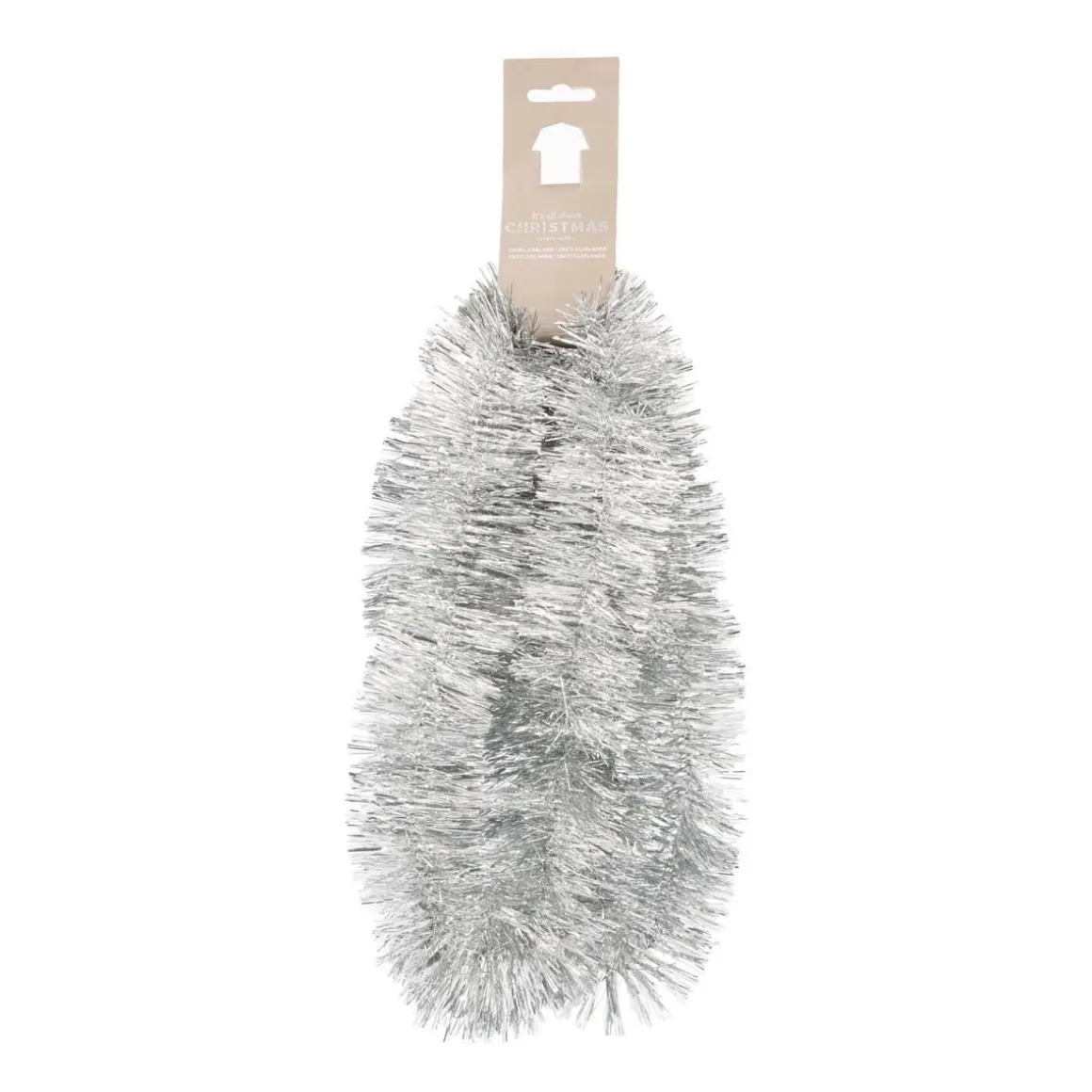 Christmas Garland Silver 270x7,5cm Shiny