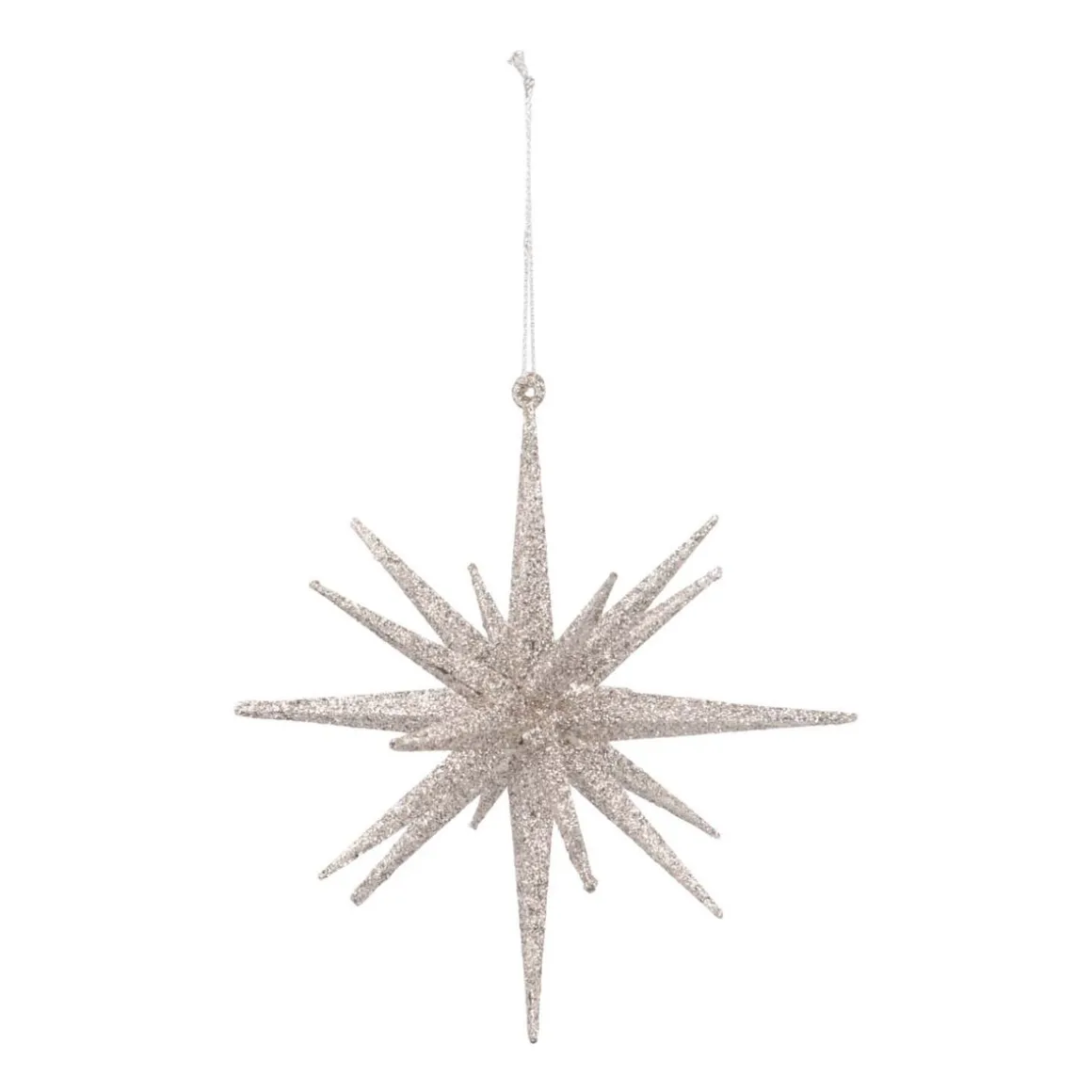 Christmas Ornament Geometric Star | 3D | Champagne | Plastic | 15cm