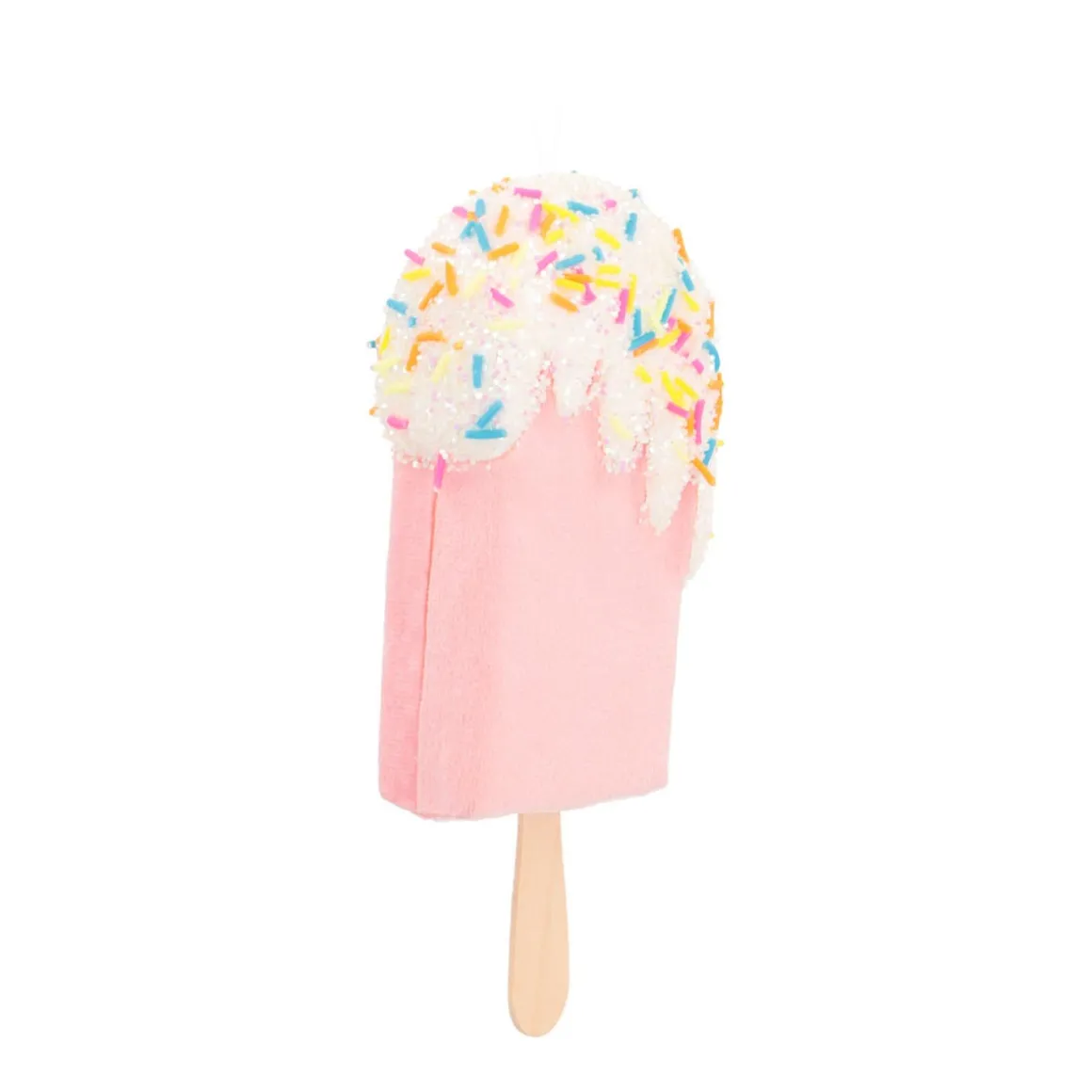 Christmas Ornament Ice Cream | Pink White | 18 Cm