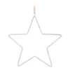 Christmas Ornament Metal Star With Beads | Silver | 14cm
