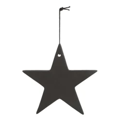 Christmas Ornament Porcelain Star | Black | 12 Cm
