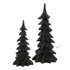 Christmas Tree Black 27cm Polyresin