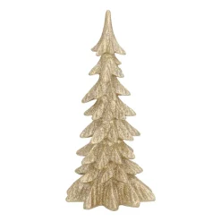 Christmas Tree Champagne 19cm Polyresin