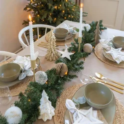 Christmas Tree Porcelain 17 Cm White LED
