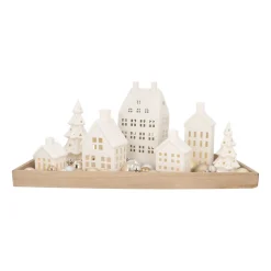 Christmas Tree Porcelain 22 Cm White LED