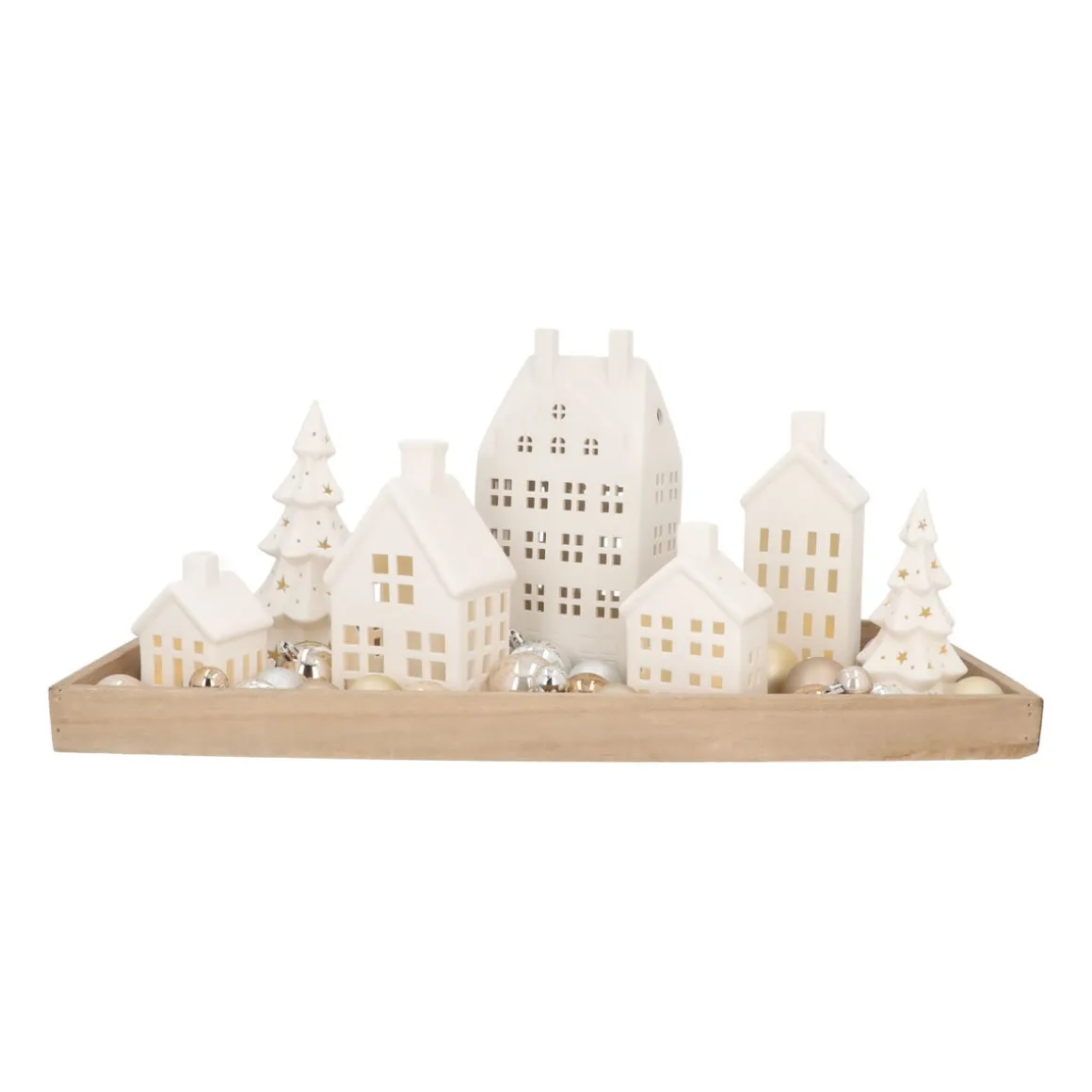 Christmas Tree Porcelain 22 Cm White LED