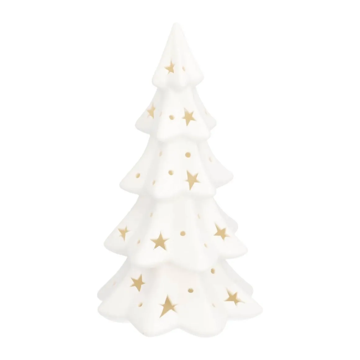 Christmas Tree Porcelain 22 Cm White LED