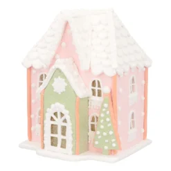 Clay Cookie Cottage | Pastel Colours | LED | Handmade | 19cm Tall