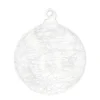 Clear Glass Bauble Filled With Fiber | 8 Cm