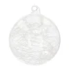 Clear Glass Bauble Filled With Fiber | 10 Cm
