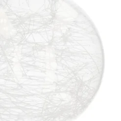 Clear Glass Bauble Filled With Fiber | 10 Cm