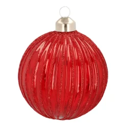 Clear Glass Bauble Lampion | Berry | 8 Cm