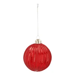 Clear Glass Bauble Lampion | Berry | 8 Cm