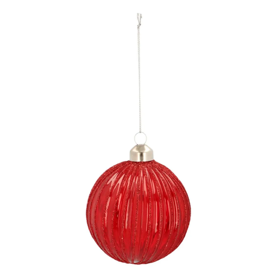 Clear Glass Bauble Lampion | Berry | 8 Cm