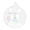 Clear Glass Bauble Swirl | Iridescent | 10 Cm