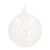 Clear Glass Bauble With Ice Finish | 8 Cm