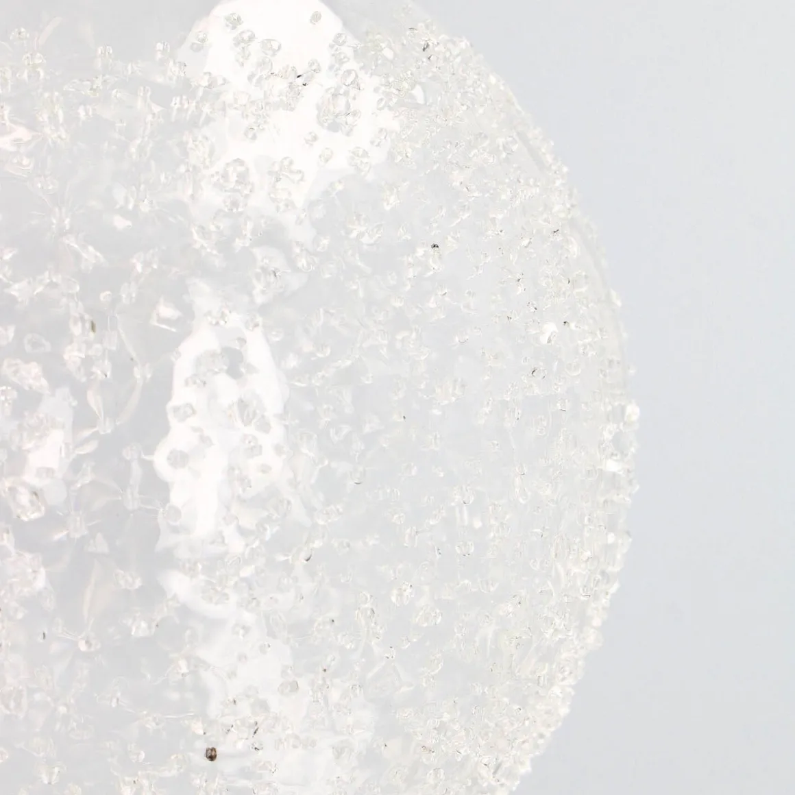Clear Glass Bauble With Splinters | 8 Cm