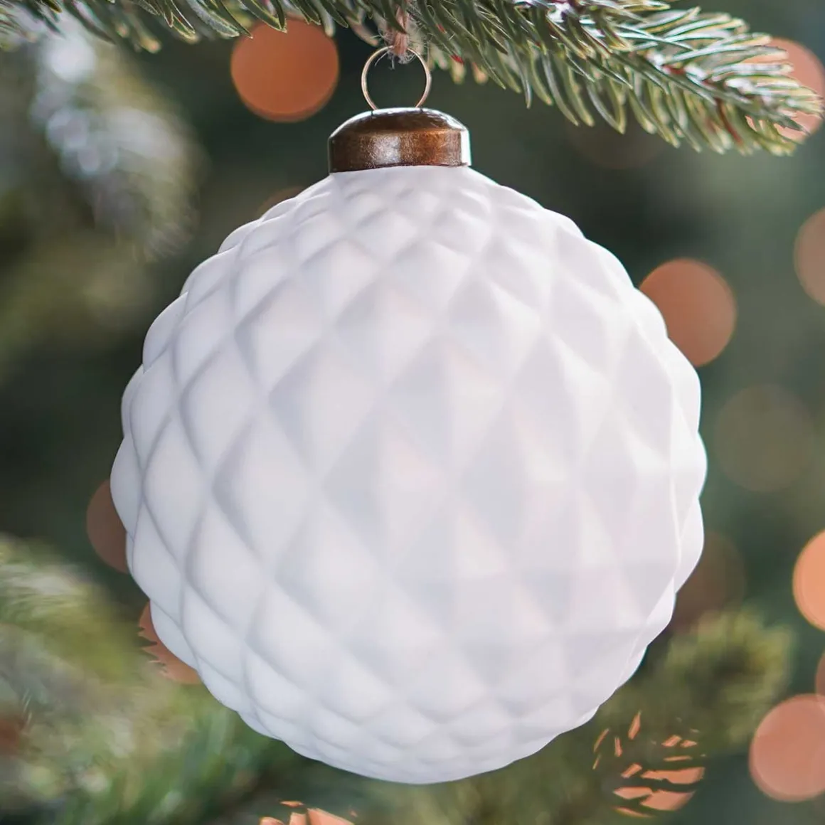 Cool Christmas Bauble Winterwonder 10cm White