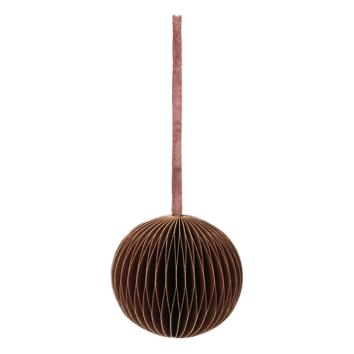 Copper Paper Christmas Bauble 8 Cm