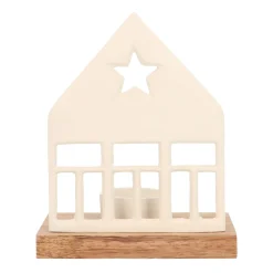 Cozy White House With Tealight Holder