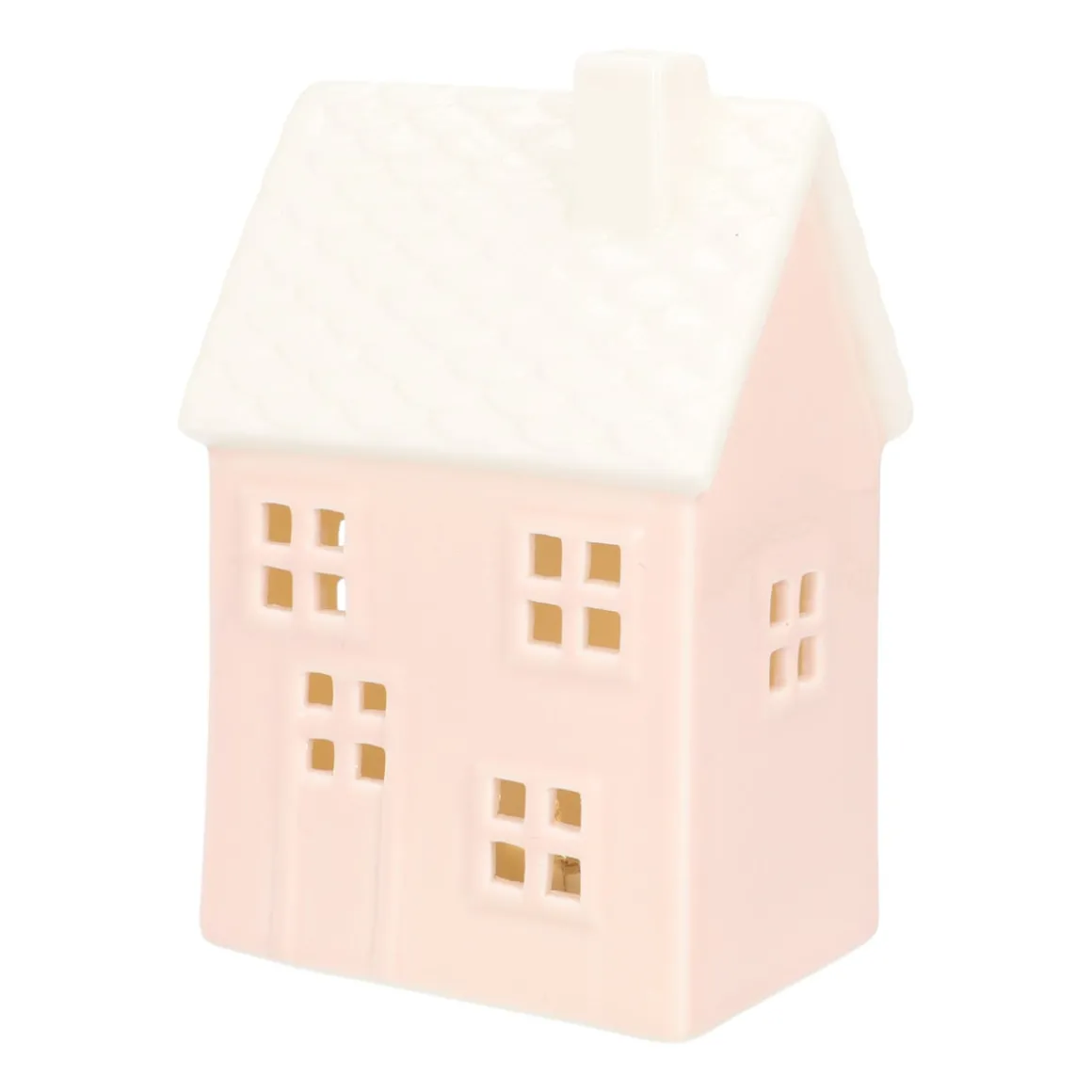 Cute Pink Porcelain Christmas House