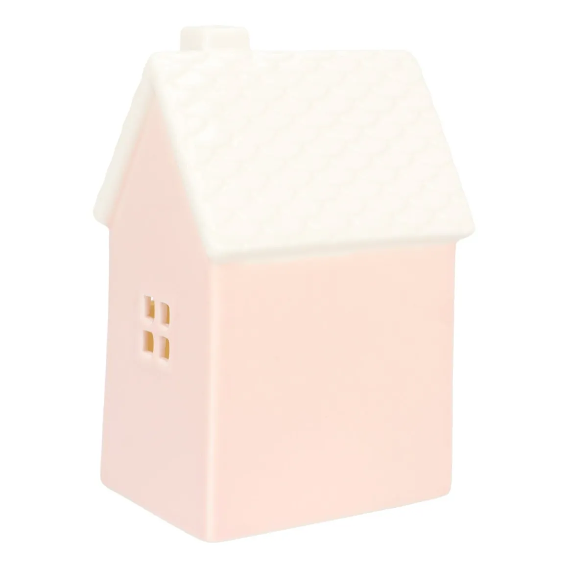 Cute Pink Porcelain Christmas House