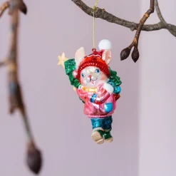 Cute Rabbit In Winter Outfit Ornament