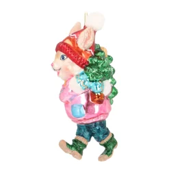 Cute Rabbit In Winter Outfit Ornament