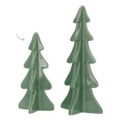 3D Porcelain Christmas Tree | Cottage Green | 21 Cm