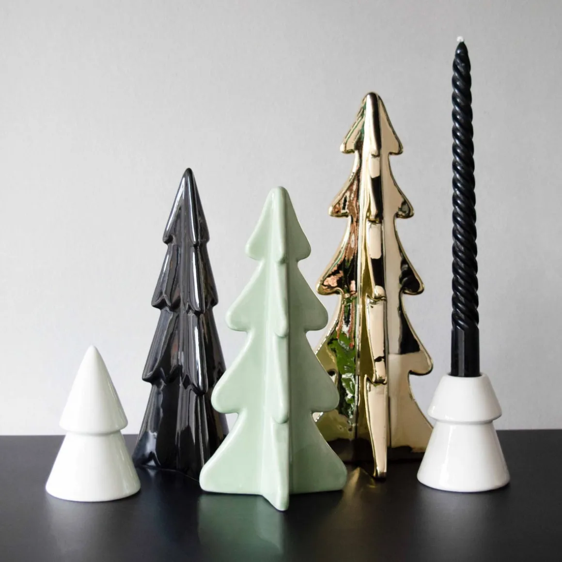 3D Porcelain Christmas Tree | Mintgreen | 21 Cm