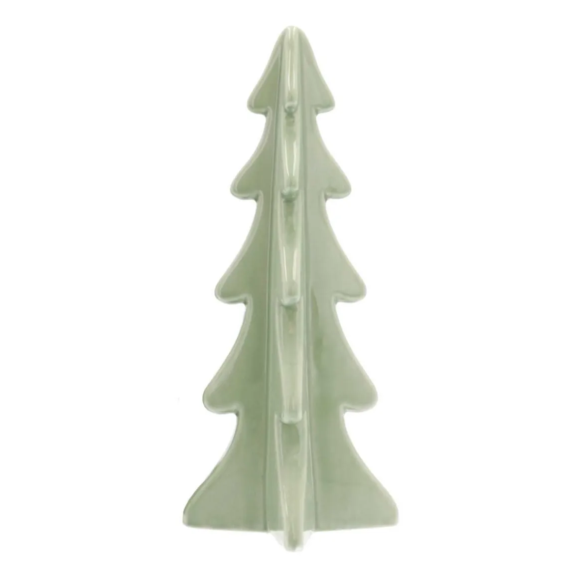 3D Porcelain Christmas Tree | Mintgreen | 28 Cm
