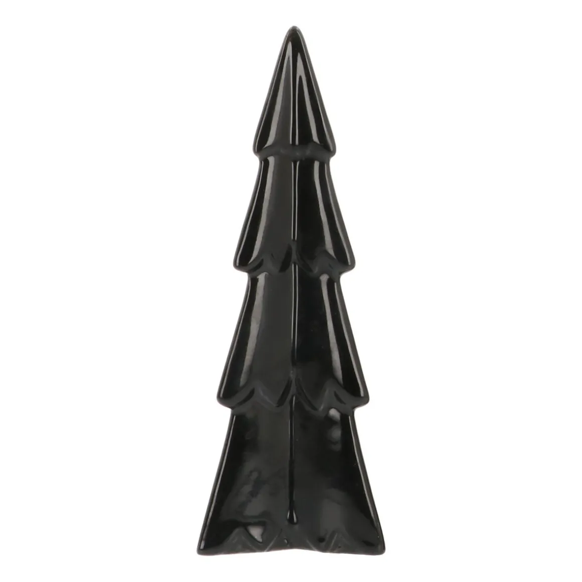 3D Porcelain Christmas Tree | Black | 22 Cm