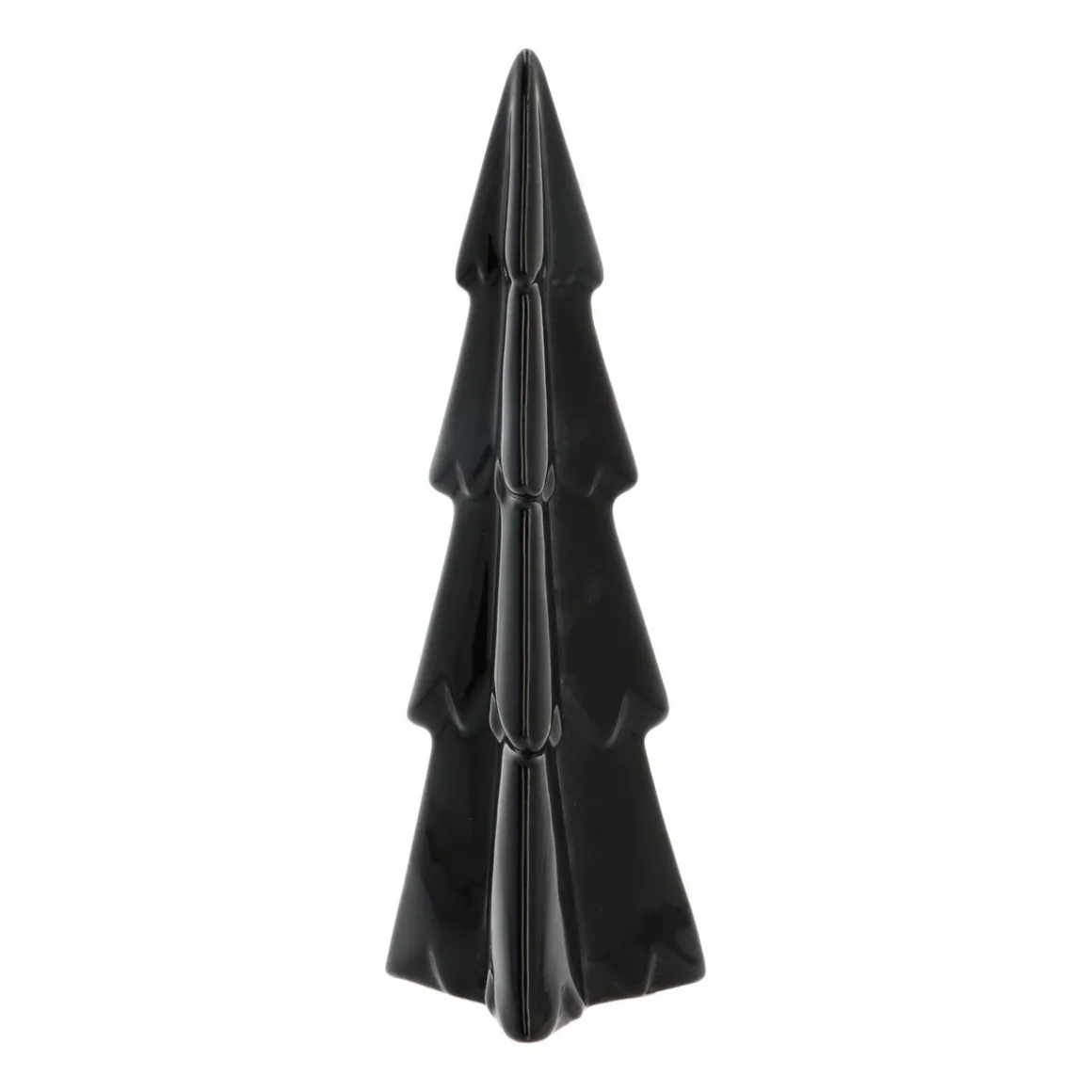 3D Porcelain Christmas Tree | Black | 22 Cm