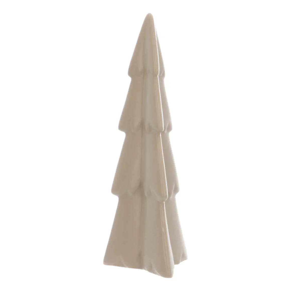 3D Porcelain Christmas Tree | Taupe | 22 Cm