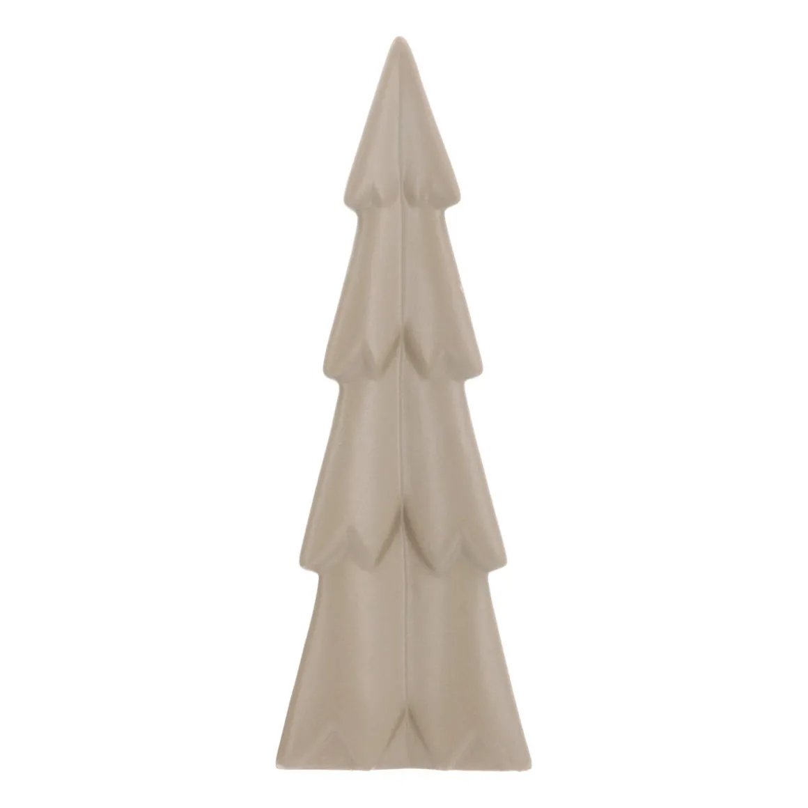 3D Porcelain Christmas Tree | Taupe | 28 Cm