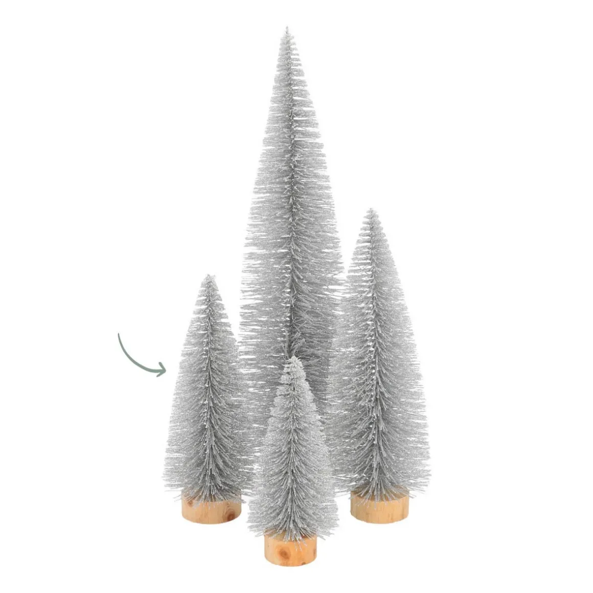 Deco Christmas Tree Silver 20 Cm