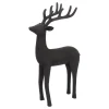 Elegant Black Reindeer Figurine