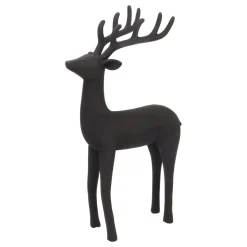 Elegant Black Reindeer Figurine