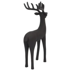 Elegant Black Reindeer Figurine