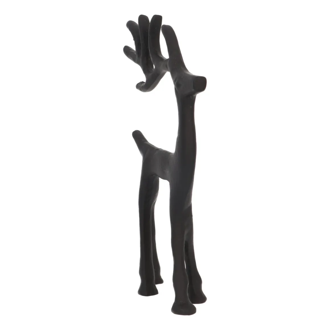 Elegant Black Reindeer With Head Up