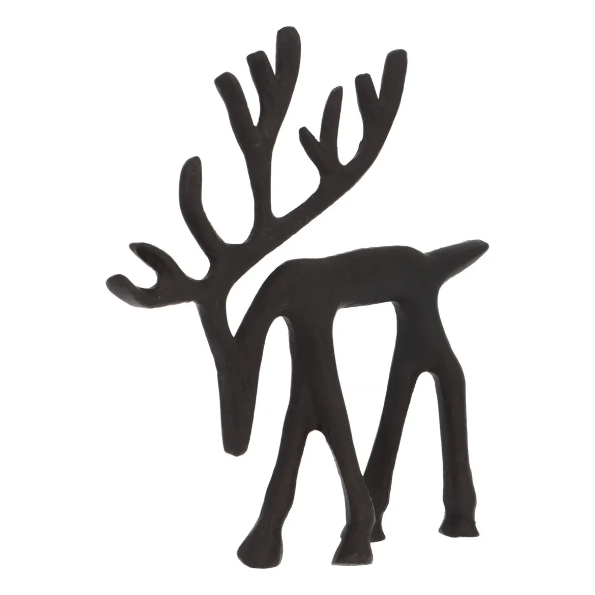 Elegant Black Reindeer With Head Down