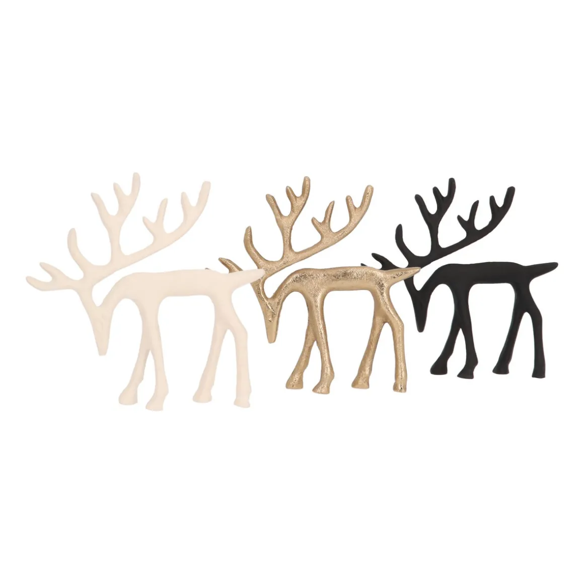 Elegant Black Reindeer With Head Down