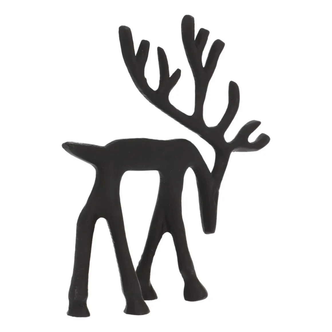 Elegant Black Reindeer With Head Down