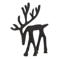 Elegant Black Reindeer With Head Down